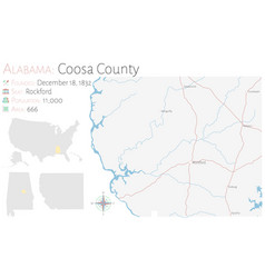 Map Coosa County In Alabama