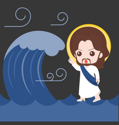 Jesus Walking On Sea And Calm Down Storm