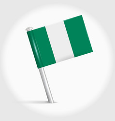 Nigeria Map Pin Flag 3d Realistic