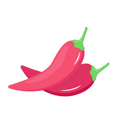 An Icon Of Hot Red Chilies Flat