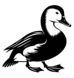 Cheerful Cayuga Duck In Monochrome Art