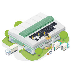 Eco Warehouse Solar Installer Isometric