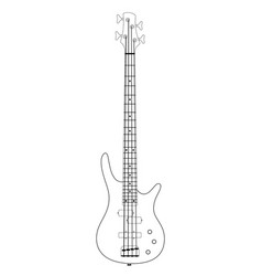 Electric Bass Guitar Monochrome