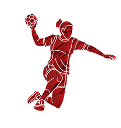 Handball Sport Female Player Action