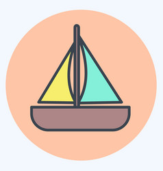 Icon Toy Boat - Color Mate Style - Simple