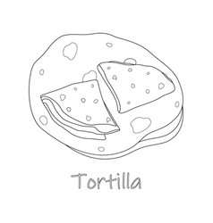 Pile Of Corn Mexican Tortilla With Lettering