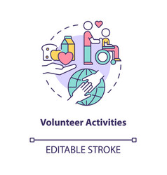 Volunteer Activities Concept Icon