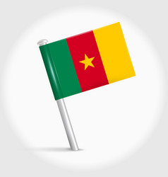 Cameroon Map Pin Flag 3d Realistic