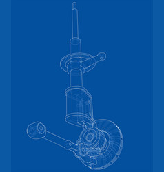 Car Dampers With Brake Disc Outline