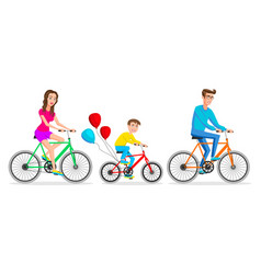 Family Ride Bike Healthy Leisure And Freedom