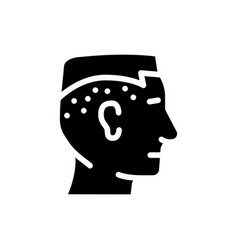 Flat Top Hairstyle Male Glyph Icon