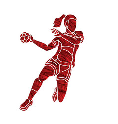 Handball Sport Female Player Action