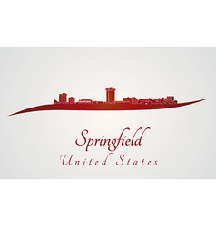 Springfield Skyline In Red