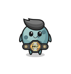 Mma Fighter Asteroid Mascot With A Belt