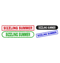 Sizzling Summer Rectangle Seals With Distress