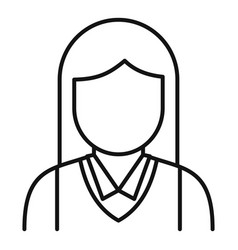 Woman Realtor Icon Outline Style