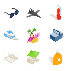 Clambake Icons Set Isometric Style