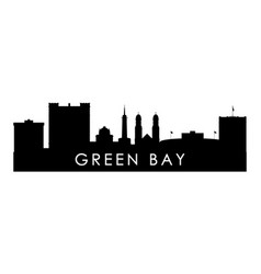 Green Bay Skyline Silhouette Black Bay City