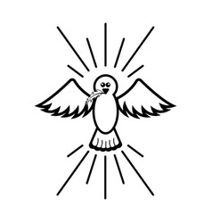 Isolated Pigeon Icon Holy Spirit