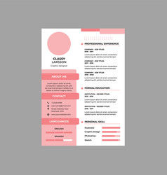 Minimalist Resume Cv Template Professional