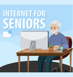 Internet For Seniors Concept