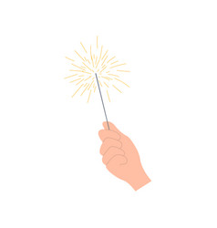 Hand Holding A Sparkling Sparkler