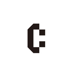 Letter C Dots Geometric Symbol Simple Logo