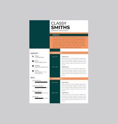 Modern Resume Template Cv Professional