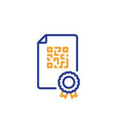 Qr Code Line Icon Scan Barcode Sign