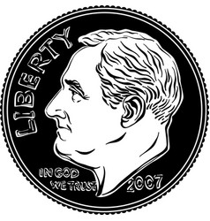 United States Dime Coin Obverse