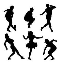 Hand Drawn Dancer Silhouette Set