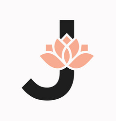 Letter J Flower Concept For Botanic Symbol Beauty