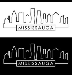 Mississauga Skyline Linear Style Editable File