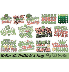 Retro St Patricks Day Png Sublimation Bundle