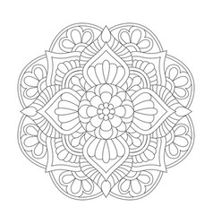 Simple Ethnic Ornamental Floral Art Mandala