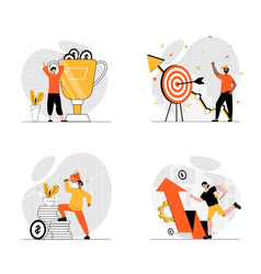 Business Success Concept With Character Set