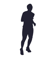 Marathon Running Male Silhouette