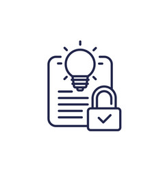 Patent Protection Line Icon