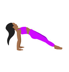 African American Longhair Woman Yoga Pose