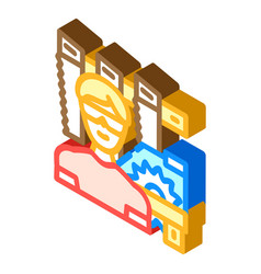 Carpenter Worker Isometric Icon