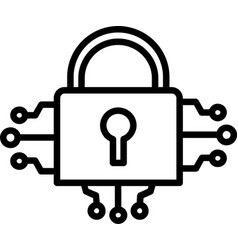 Cyber Security Line Icon Design