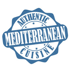 Mediterranean Cuisine Label Or Stamp