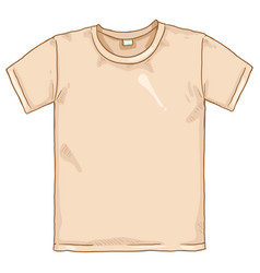 Single Cartoon Beige T-shirt