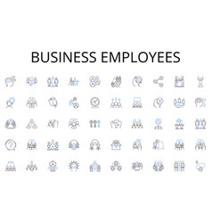 Business Employees Line Icons Collection