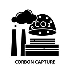 Carbon Capture Icon Black Sign