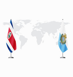 Costa Rica And San Marino Flags For Official