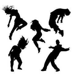 Hand Drawn Dancer Silhouette Set