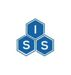 Iss Letter Logo Design On White Backgroundiss