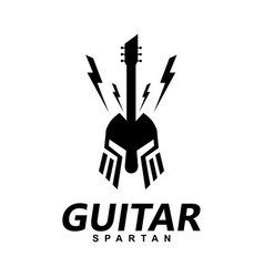 Spartan Music Rock Guitar Logo Design