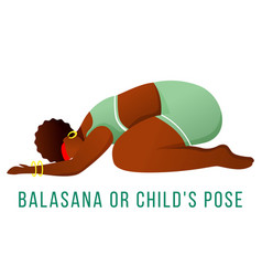 Balasana Flat Child Pose African American